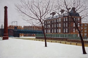 Grand Union canal in wintertime, east London, 1986