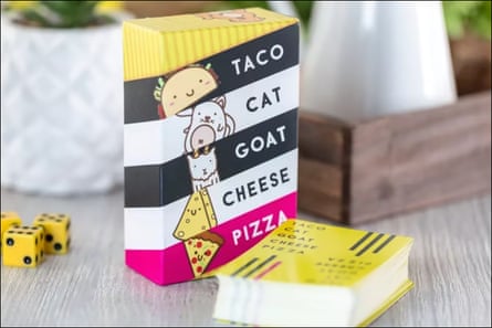 A photo of the board game Taco Cat Goat Cheese Pizza