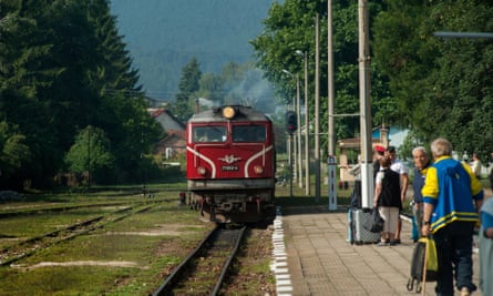 Slow rural trains, such as this one in Bulgaria offer the best experiences.