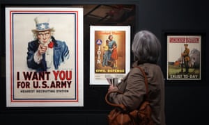 Propaganda: Power and Persuasion exhibition<br>A woman views a US Army poster which is on display as part of the Propaganda: Power and Persuasion exhibition at the British Library in central London. Photo credit should read: Steve Parsons/PA Wire