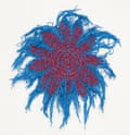 An oversized ‘crying flower’ brooch by Australian designer Edward Cuming.