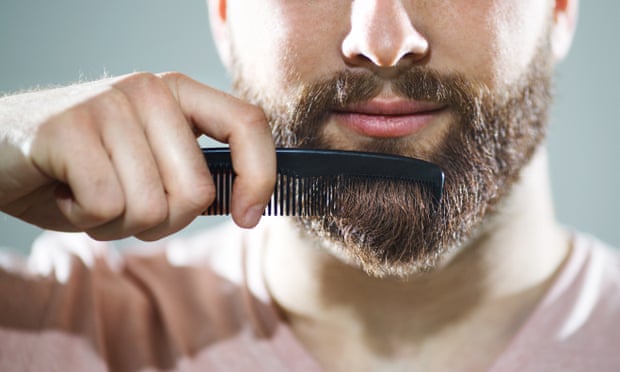 Men's facial  hair  steps in shaving your goatee