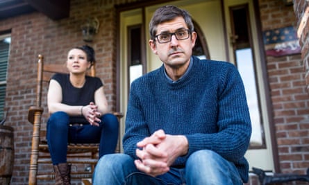 Documentary film-maker Louis Theroux on location in the US filming his latest series.