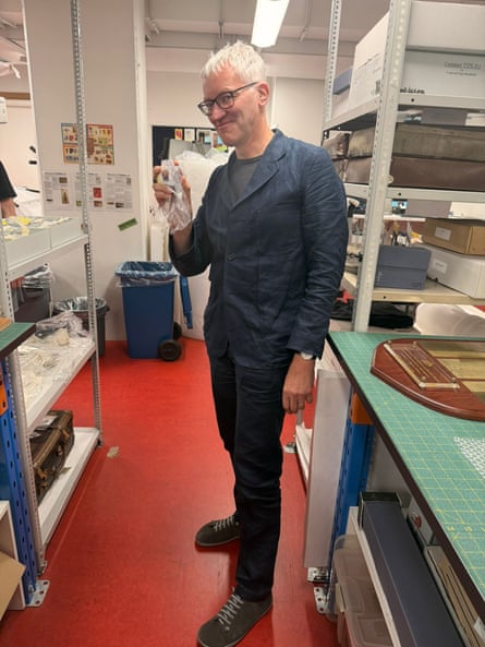 Tom Holland takes in the exhibition.