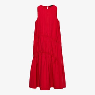 Zara Nylon midi dress with ties.