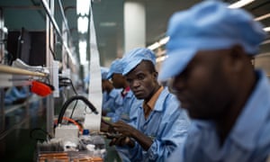A mobile phone factory in Brazzaville, the capital of the Republic of Congo.