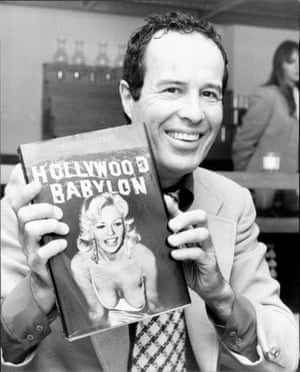 With his controversial book Hollywood Babylon, with a photograph of Jane Mansfield on the cover, 1979