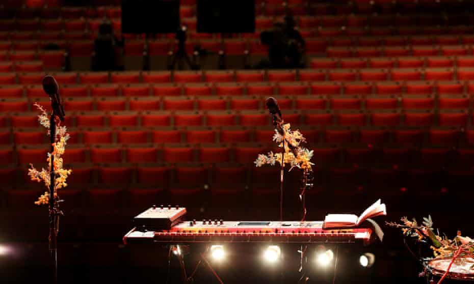 An empty theatre at the Sydney Opera House.