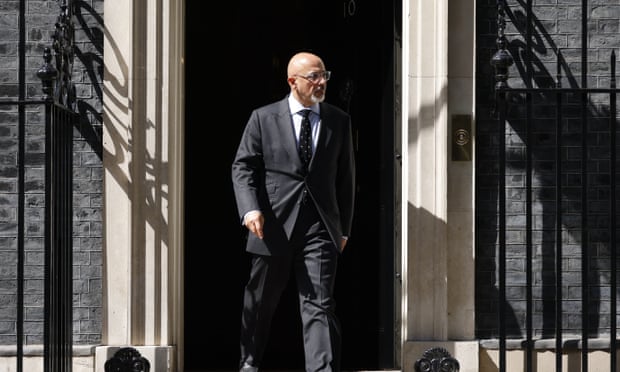 Nadhim Zahawi leaves a cabinet meeting at 10 Downing Street on 7 July 2022.