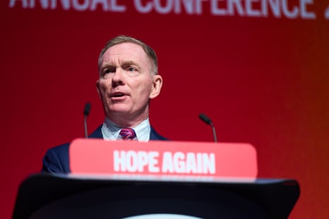 Chris Bryant giving his speech.