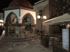 Buildings in Bodrum also suffered damage.
