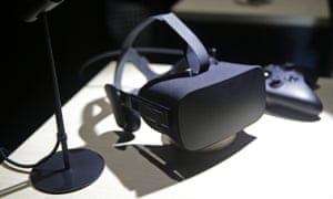 A virtual reality headset. Patients are shown computer-generated images of naked children and measured for signs of arousal.