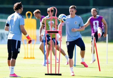 England goalkeeper Dean Henderson during a training session at Swope Soccer Village on Saturday