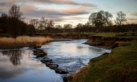 A stone crossing on the River Ribble.