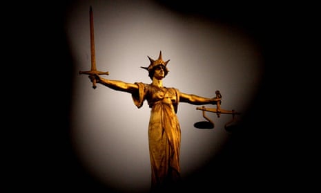 Scales of justice on the Old Bailey