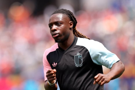Jeremy Doku starts for Belgium in LA this afternoon.