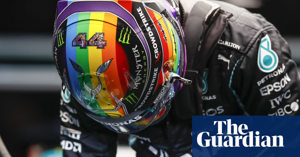 Lewis Hamilton praised after wearing rainbow helmet in Qatar GP practice