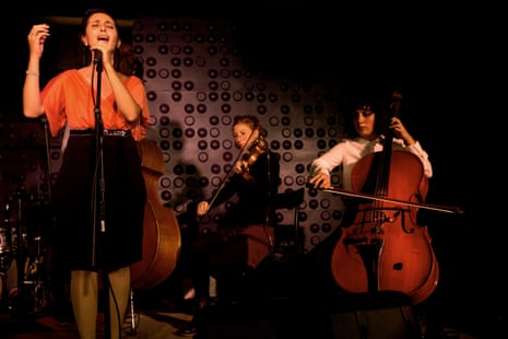 The music group Ecoute, which takes inspiration from Arabic-speaking culture, performs in a Jerusalem cafe.