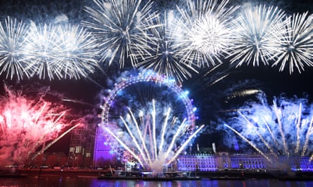 New Year’s Eve celebrations in London last year.