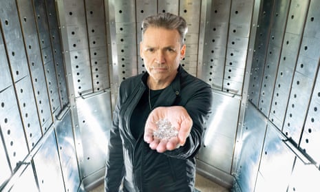 Dale Vince holding a handful of ‘sky diamonds'