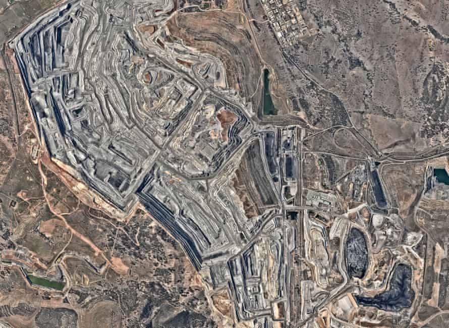 An aerial view of the Mount Arthur mine