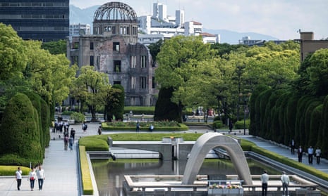 The Peace Memorial Park and the Atomic Bomb Dome in Hiroshima, where the G7 meeting is taking place.