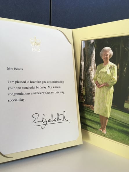 Coral Isaacs’ letter from Queen Elizabeth II on her 100th birthday