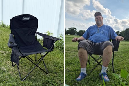 Coleman Portable Camp Chair set up outside