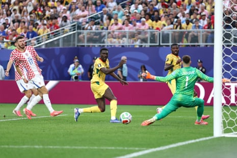 Derrick Luckassen scores against Croatia.