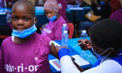 An insulin injection at a warrior education workshop in Jinja clinic, Uganda