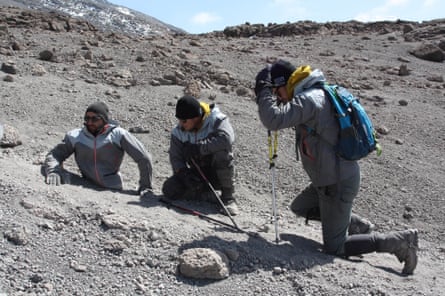 West and his friends on their journey up the mountain.