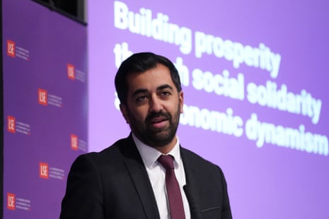 Humza Yousaf speaking at the LSE today.