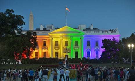 The White House was lit with rainbow colours to commemorate the supreme court’s ruling to legalise same-sex marriage across the US.