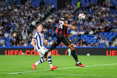 Rayan scores a header