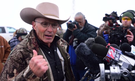 LaVoy Finicum posted a video of himself inside a government building looking through cardboard boxes of papers and other items associated with the Paiute tribe.