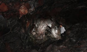 Little girl in the cave in Borrowdale where Millican Dalton once lived.