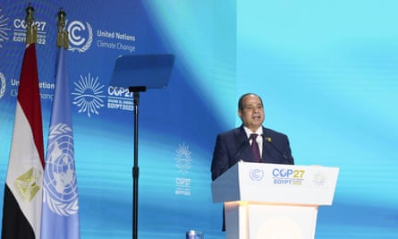Abdel Fatah al-Sissi prend la parole à la Cop27.