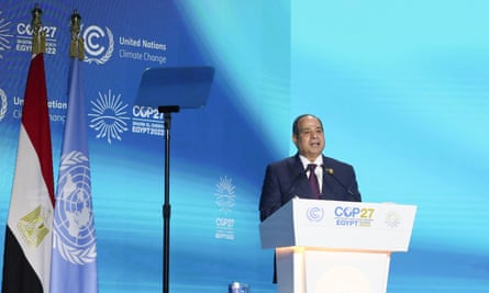 Abdel Fatah al-Sisi prend la parole à la Cop27.