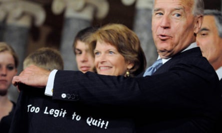 Joe Biden and Lisa Murkowski at the US Capitol in Washington DC on 5 January 2011.