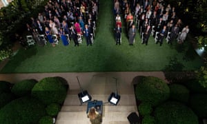 Melania Trump arrives to address the Republican convention.