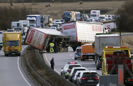 A crash during heavy storms near Erfurt, central Germany.