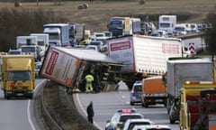 A crash during heavy storms near Erfurt, central Germany.