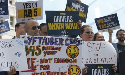 Uber And Lyft Drivers Protest To Demand More Benefits During Uber And Lyft Drivers Protest To Demand