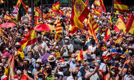 Thousands of protesters in Madrid made their feelings clear following reports that 12 convicted Catalan politicians are to be pardoned.