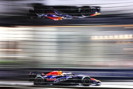 Max Verstappen of the Netherlands driving the Oracle Red Bull Racing RB22 on track during sprint qualifying ahead of F1’s Singapore Grand Prix.