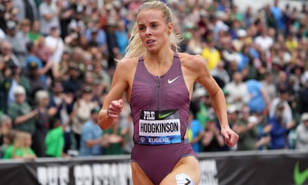 Keely Hodgkinson wins the women’s 800m in Oregon in late May.