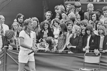 Fan favourite … Borg at Wimbledon in 1973.
