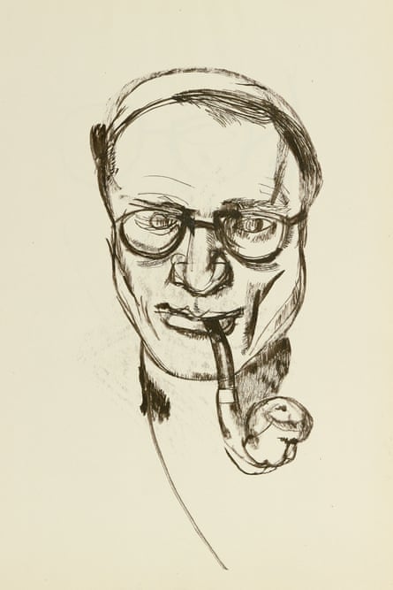 One of the drawings from the Lucian Freud archive that has been given to the National Portrait Gallery.