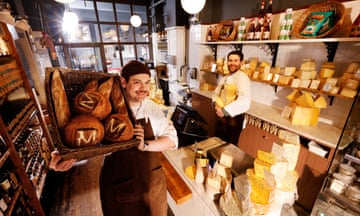 George Jones (left) and Nick Kelleher at IJ Mellis Cheesemonger, Morningside, Edinburgh.