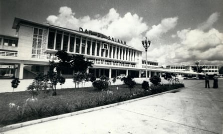 The Chinese-built Tazara train station in Dar Es Salaam in 1970. Nearly half a century later the grandeur of the vast main hall is decidedly faded.